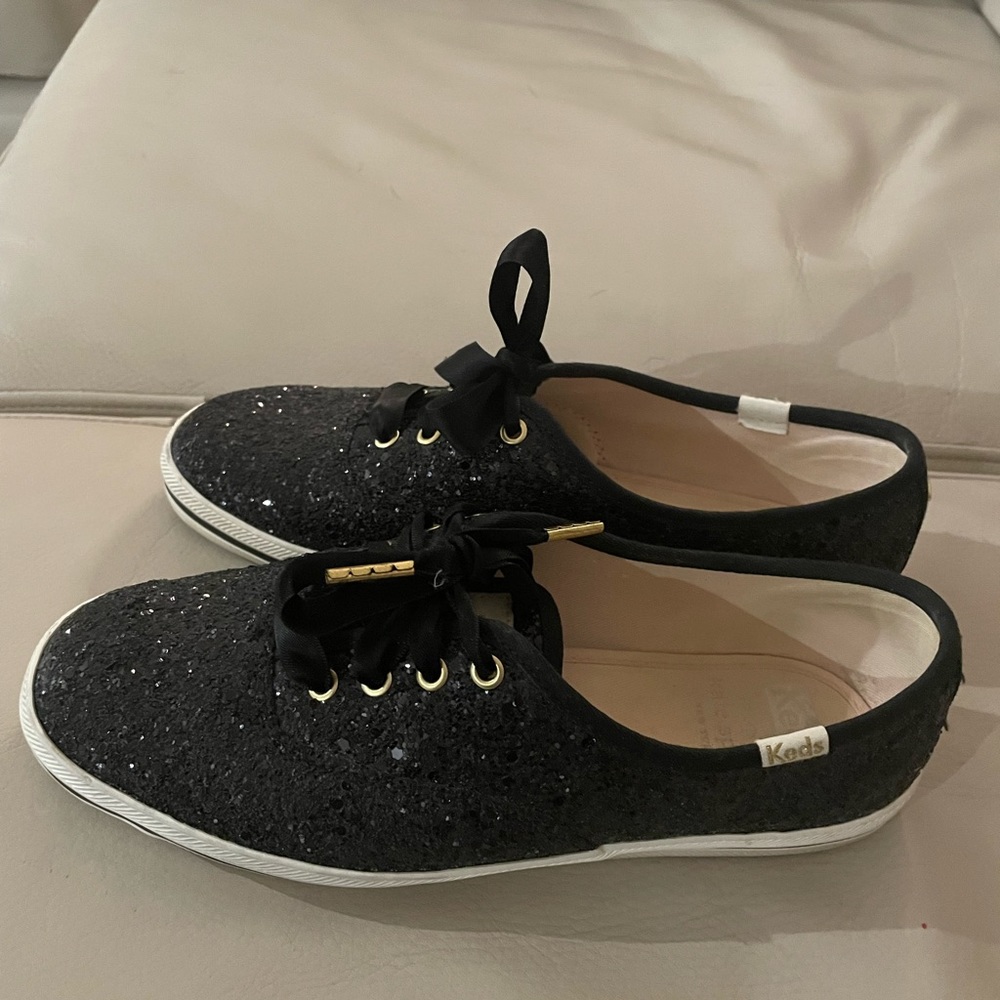 Kate Spade for Keds glitter sneakers in black